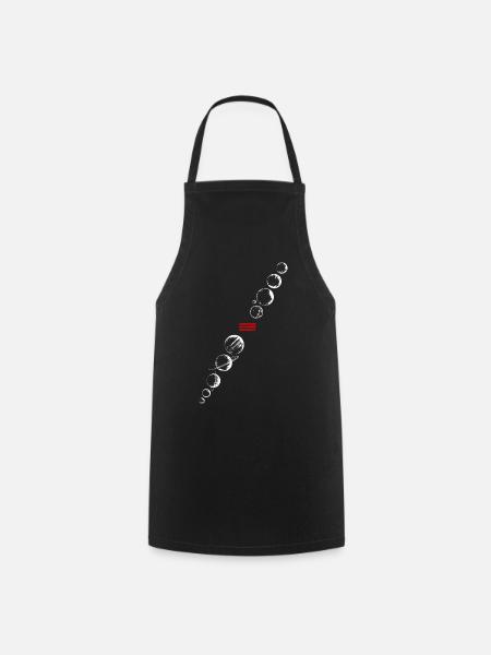space car lands on mars - Cooking Apron - black
