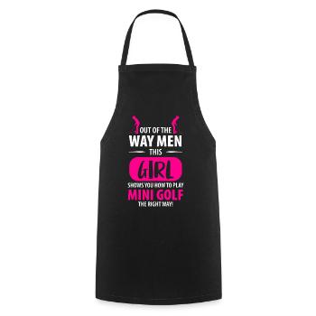 MINIGOLF MINIGOLF MINIGOLF MINIGOLFJOUEUR DE -GOLF - Tablier de cuisine - noir - Devant - AI Model Male 185 dark (185cm)