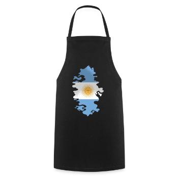 Argentine Drapeau Amérique du Sud Drapeau argentin - Tablier de cuisine - noir - Devant - AI Model Male 185 dark (185cm)