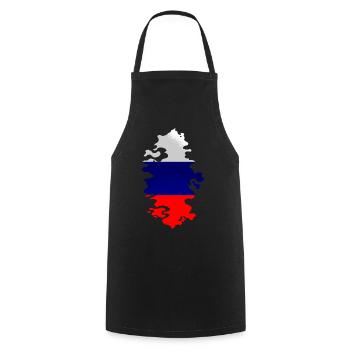 Drapeau de russie Vintage Drapeau russe d’occasion Look - Tablier de cuisine - noir - Devant - AI Model Male 185 dark (185cm)