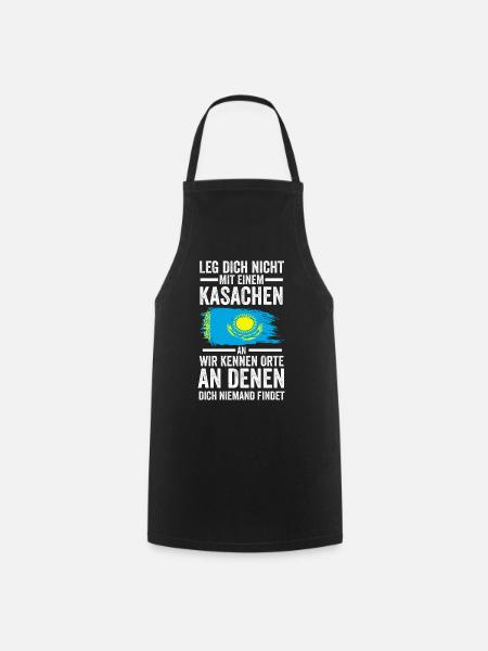 Kasachstan Kasache Kasachisches - Kochschürze - Schwarz
