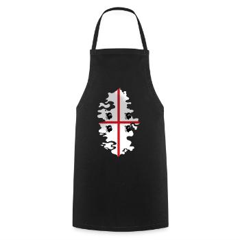 Sardinien Flagge Sardische Fahne Sardegna Fahne - Kochschürze - Schwarz - Vorne - AI Model Male 185 dark (185cm)