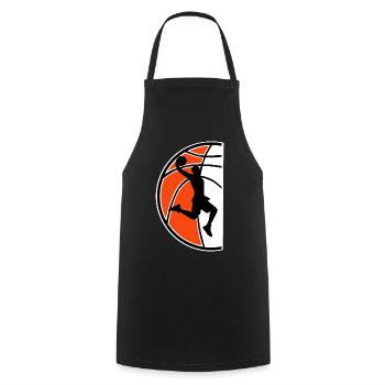 Basketball Basketballer - Kochschürze - Schwarz - Vorne - AI Model Male 185 dark (185cm)