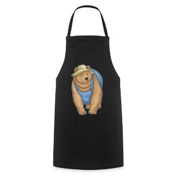 Bear Farmer Farm - Cooking Apron - black - Front - AI Model Male 185 dark (185cm)