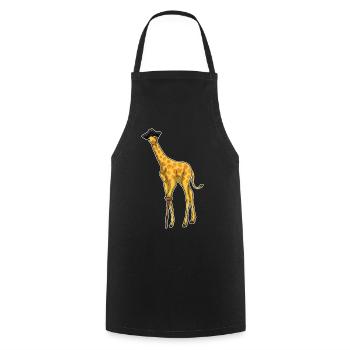 Girafe Pirate Chapeau de Pirate - Tablier de cuisine - noir - Devant - AI Model Male 185 dark (185cm)