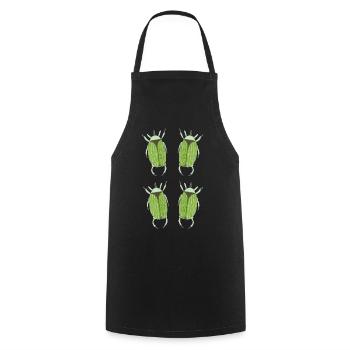 insecte vert - Tablier de cuisine - noir - Devant - AI Model Male 185 dark (185cm)