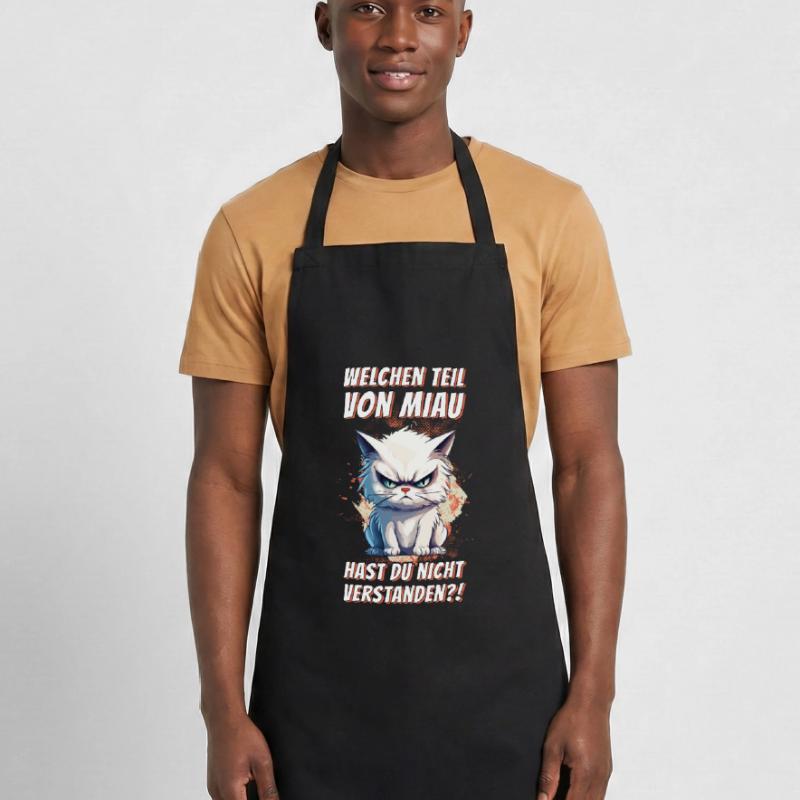 cat grumpy grumpy grumpy meow funny Cooking Apron