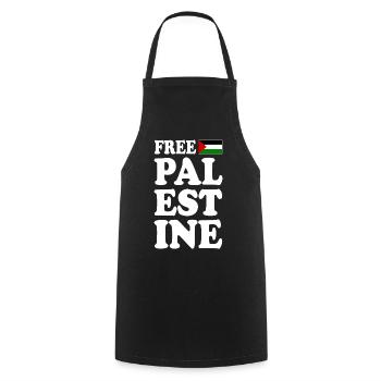 Free palestine - Tablier de cuisine - noir - Devant - AI Model Male 185 dark (185cm)