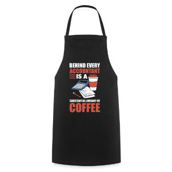 Buchhalter-Kaffeeliebhaber Buchhalter - Kochschürze - Schwarz - Vorne - AI Model Male 185 dark (185cm)