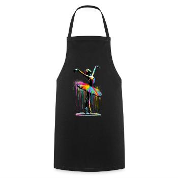 Ballet dancer with tutu - Cooking Apron - black - Front - AI Model Male 185 dark (185cm)