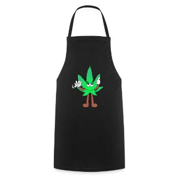Der Bloom - Weed Cannabis Stoned Hanf Marihuana - Kochschürze - Schwarz - Vorne - AI Model Male 185 dark (185cm)