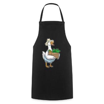 Ente Landwirt Obst Bauernhof - Kochschürze - Schwarz - Vorne - AI Model Male 185 dark (185cm)