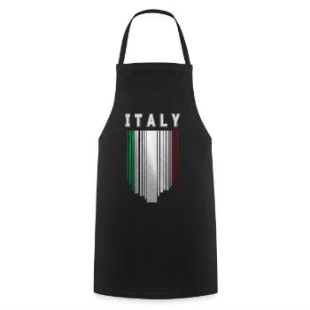 Drapeau de l’Italie, fierté italienne - Tablier de cuisine - noir - Devant - AI Model Male 185 dark (185cm)