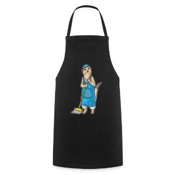 Meerkat Cleaner Mop Mop - Cooking Apron - black - Front - AI Model Male 185 dark (185cm)