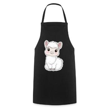 Llama Alpaca Llama Animal Gift - Cooking Apron - black - Front - AI Model Male 185 dark (185cm)