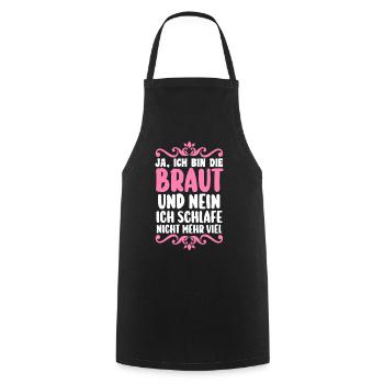 Bachelor Party Team Bride Hen Party - Cooking Apron - black - Front - AI Model Male 185 dark (185cm)