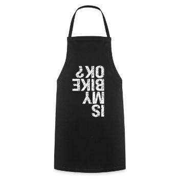 Is My Bike OK - Cooking Apron - black - Front - AI Model Male 185 dark (185cm)