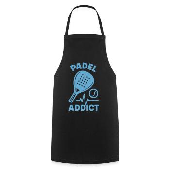 Padel Addict Padel Tennisspieler Lustig - Kochschürze - Schwarz - Vorne - AI Model Male 185 dark (185cm)