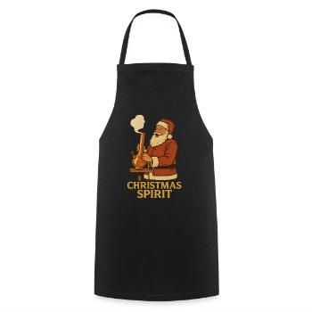 christmas spirit - Cooking Apron - black - Front - AI Model Male 185 dark (185cm)