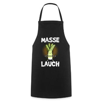 Haltérophile MASS LEEK Gym Drôle - Tablier de cuisine - noir - Devant - AI Model Male 185 dark (185cm)