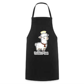 Innocence Lama didn't do it - Cooking Apron - black - Front - AI Model Male 185 dark (185cm)