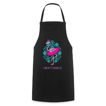 Fancy To The Bone 8e anniversaire Flamant rose - Tablier de cuisine - noir - Devant - AI Model Male 185 dark (185cm)
