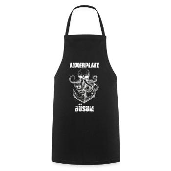 Vacances en mer du Nord ANKERPLATZ BÜSUM Fun - Tablier de cuisine - noir - Devant - AI Model Male 185 dark (185cm)