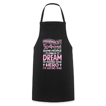 Pharmacist Girlfriend Heroine Pharmacy Assistant - Cooking Apron - black - Front - AI Model Male 185 dark (185cm)