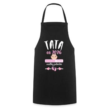Tata en 2026 Veuillez Patienter  - Tablier de cuisine - noir - Devant - AI Model Male 185 dark (185cm)