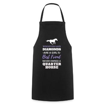 Quarter Horse Friend - Horse Lover & Rider Gift - Cooking Apron - black - Front - AI Model Male 185 dark (185cm)