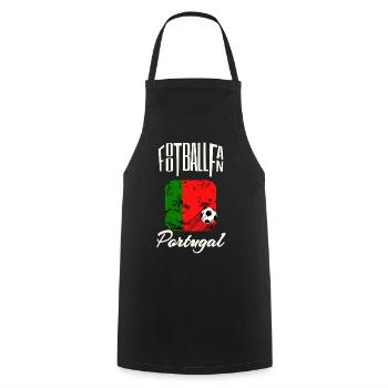 Fussball Fan Portugal - Kochschürze - Schwarz - Vorne - AI Model Male 185 dark (185cm)