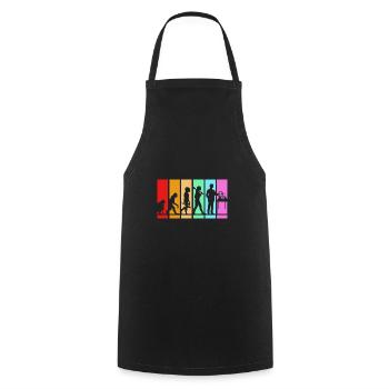 3D Printing - Cooking Apron - black - Front - AI Model Male 185 dark (185cm)