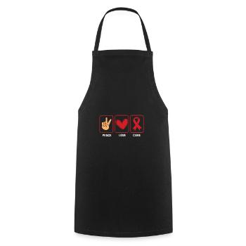 Hémophilie Hémophilie Hémophilie - Tablier de cuisine - noir - Devant - AI Model Male 185 dark (185cm)