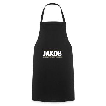 Jakob - Kochschürze - Schwarz - Vorne - AI Model Male 185 dark (185cm)