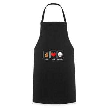 Baseball - Cooking Apron - black - Front - AI Model Male 185 dark (185cm)