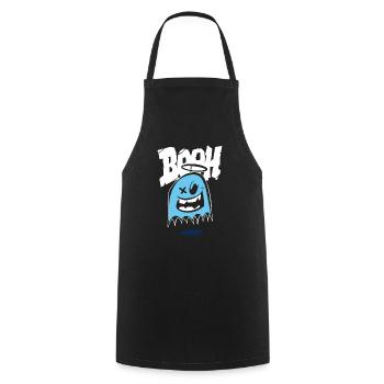 Funny Halloween Tee - Cooking Apron - black - Front - AI Model Male 185 dark (185cm)