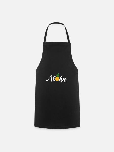 Ananas Aloha - Kochschürze - Schwarz