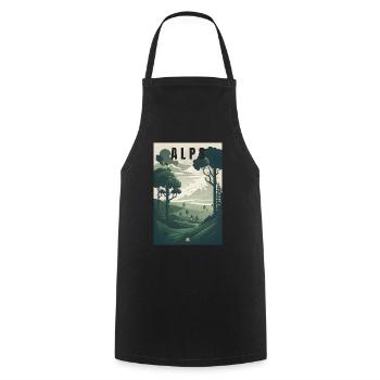 Alpes randonnée Nature Montagnes Cadeau - Tablier de cuisine - noir - Devant - AI Model Male 185 dark (185cm)