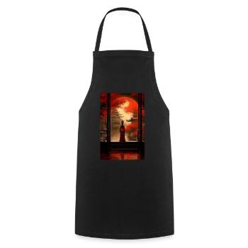 Japanisch Tempel Geisha Geschenk - Kochschürze - Schwarz - Vorne - AI Model Male 185 dark (185cm)