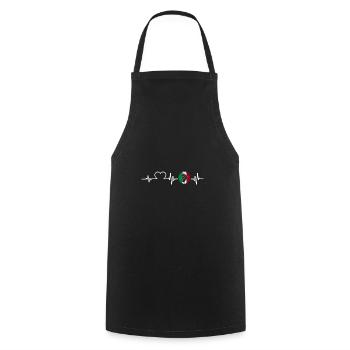 Italien Italiener Herzschlag Vaffanculo - Kochschürze - Schwarz - Vorne - AI Model Male 185 dark (185cm)
