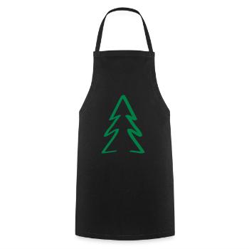 baum weihnachten - Kochschürze - Schwarz - Vorne - AI Model Male 185 dark (185cm)