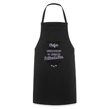 Beste Chefin Tasse - Kochschürze - Schwarz - Vorne - AI Model Male 185 dark (185cm)