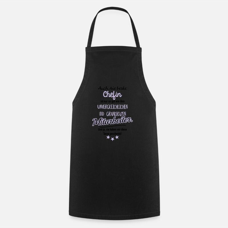 Beste Chefin Tasse - Kochschürze - Schwarz
