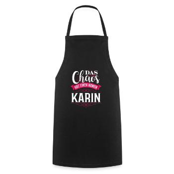 KARIN - Chaos - Kochschürze - Schwarz - Vorne - AI Model Male 185 dark (185cm)