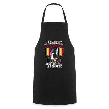 Tempête Belges - Tablier de cuisine - noir - Devant - AI Model Male 185 dark (185cm)