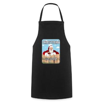 Christmas in July - Cooking Apron - black - Front - AI Model Male 185 dark (185cm)