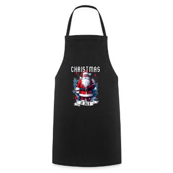 Christmas in July - Cooking Apron - black - Front - AI Model Male 185 dark (185cm)