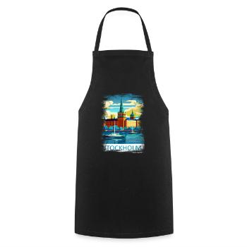 Stockholm Suède Suède Région nordique Scandinavie - Tablier de cuisine - noir - Devant - AI Model Male 185 dark (185cm)