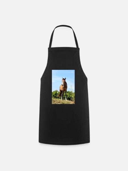 Pferd - Kochschürze - Schwarz