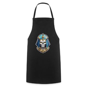 Pharaoh- Mummy - Egypt - Cooking Apron - black - Front - AI Model Male 185 dark (185cm)